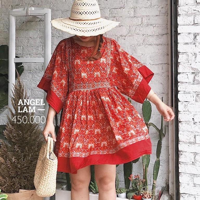 Đầm babydoll cánh tiên_họa tiết ấn