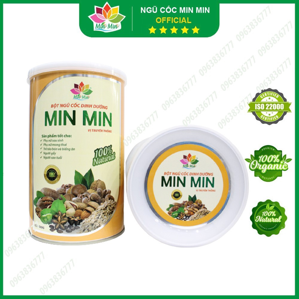 COMBO 2 HỘP NGŨ CỐC CHO BÀ BẦU MIN MIN (hộp 500g)
