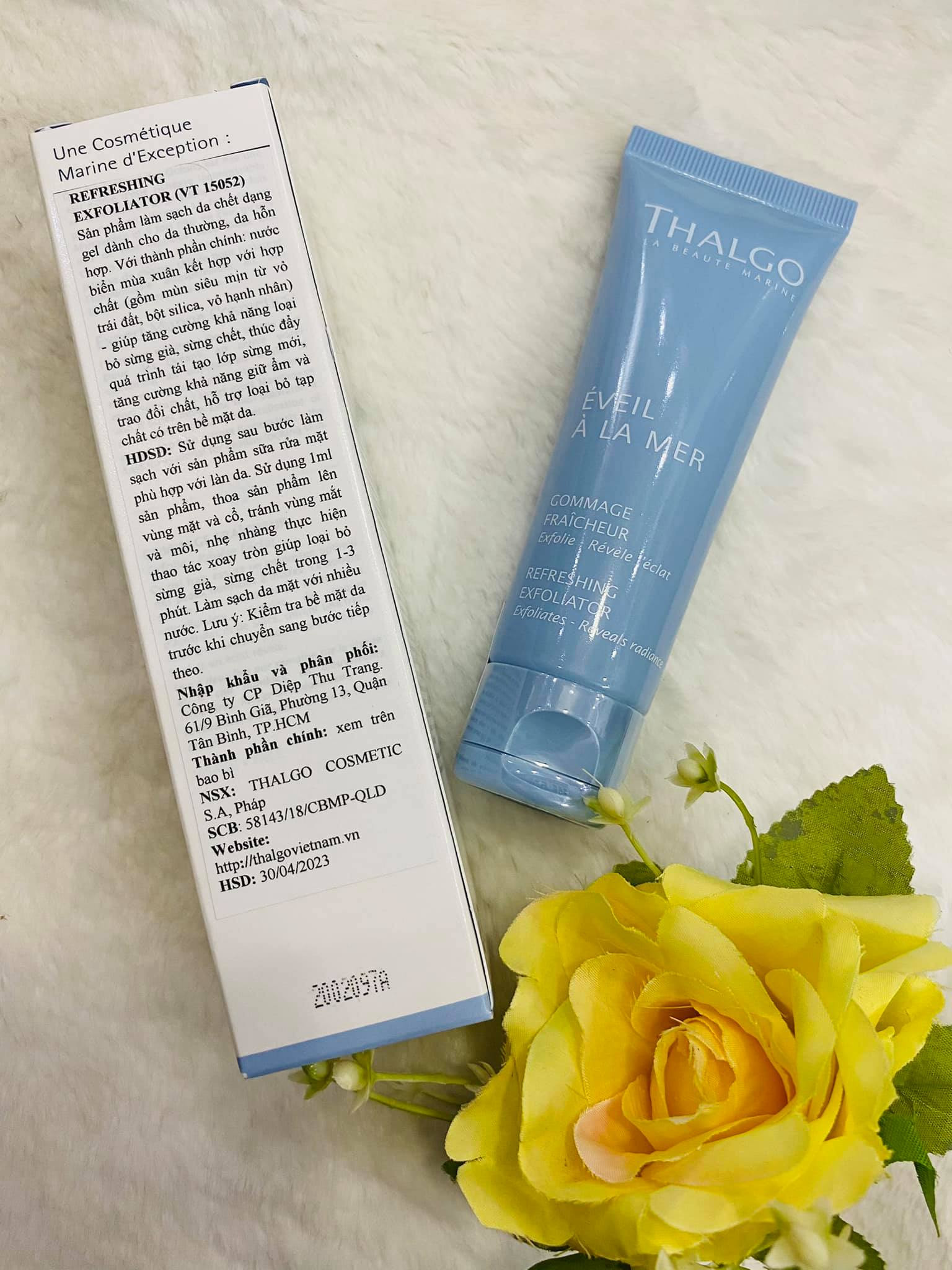 Tẩy tế bào chết dành cho da thường và da hỗn hợp THALGO 50ml - Refreshing Exfoliator