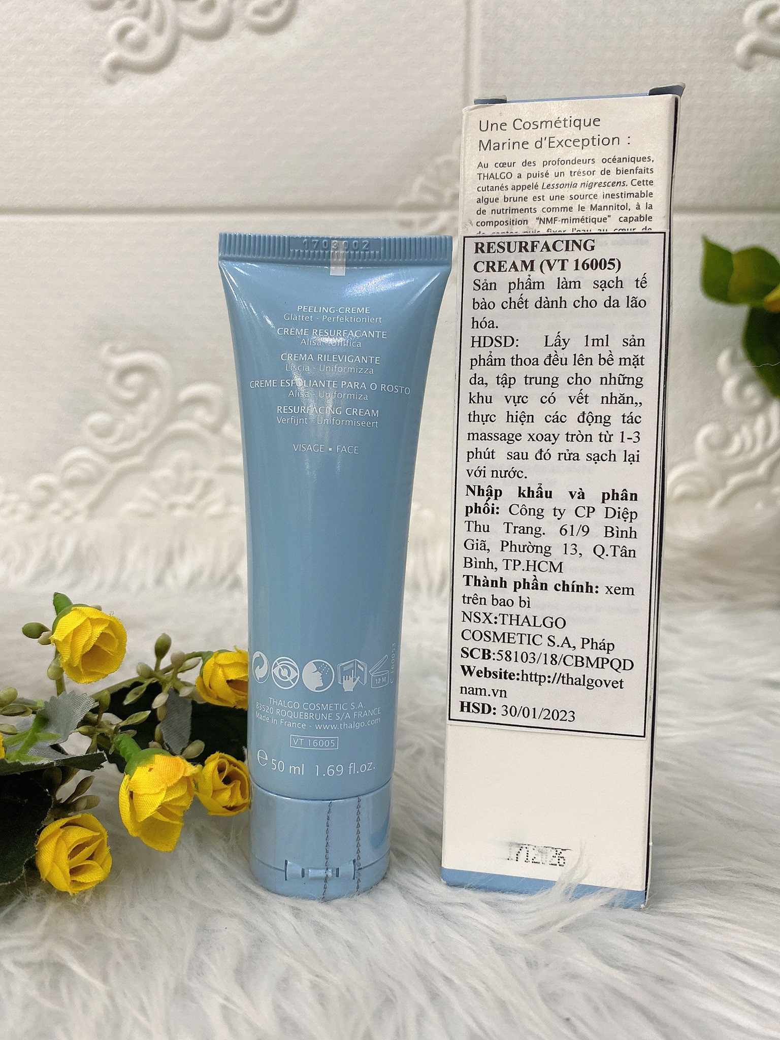 Tẩy tế bào chết cho da lão hóa, da nám, trừ da nhạy cảm THALGO 50ml - Resurfacing Cream