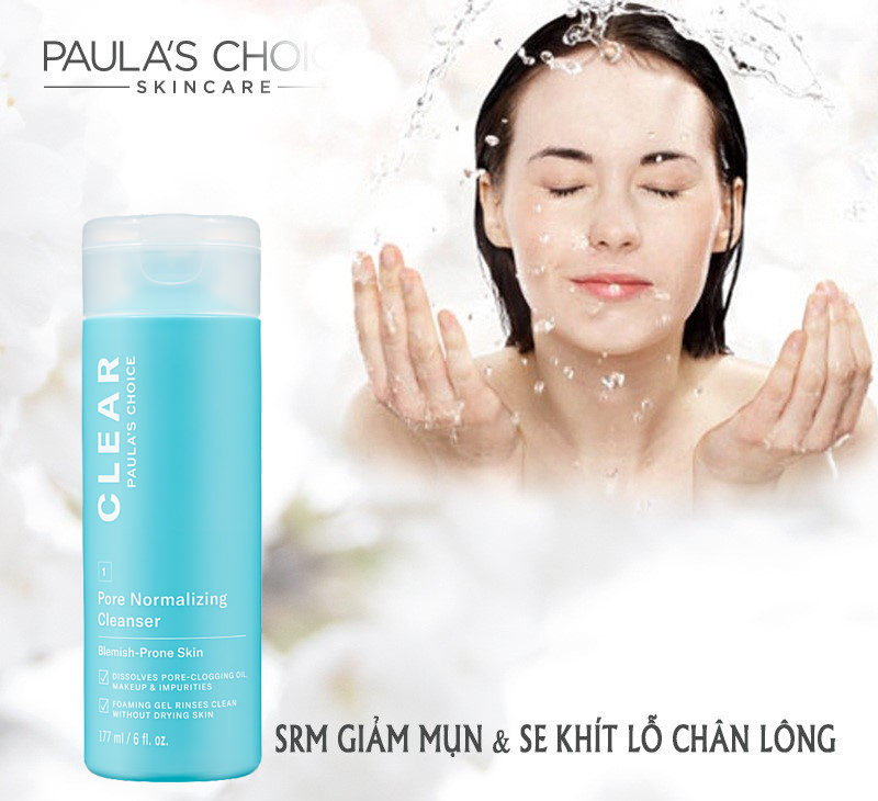 Sữa rửa mặt Paula’s Choice ngừa mụn, se khít lỗ chân lông 177ml - Pore Normalizing Cleanser
