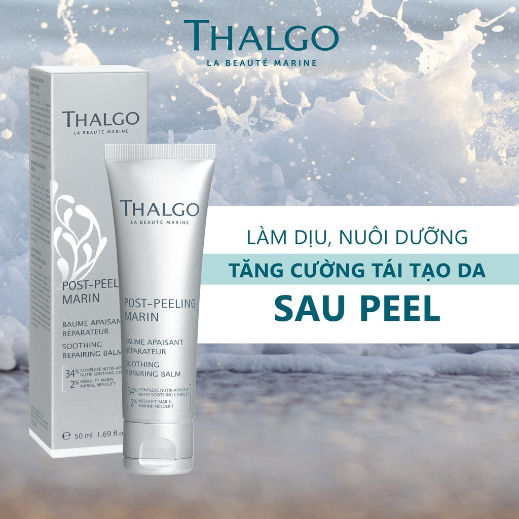 [Đại lí] Kem làm dịu, nuôi dưỡng và thúc đẩy tái tạo da mạnh mẽ, phù hợp sau Peel THALGO 50ml - Soothing Repairing Balm