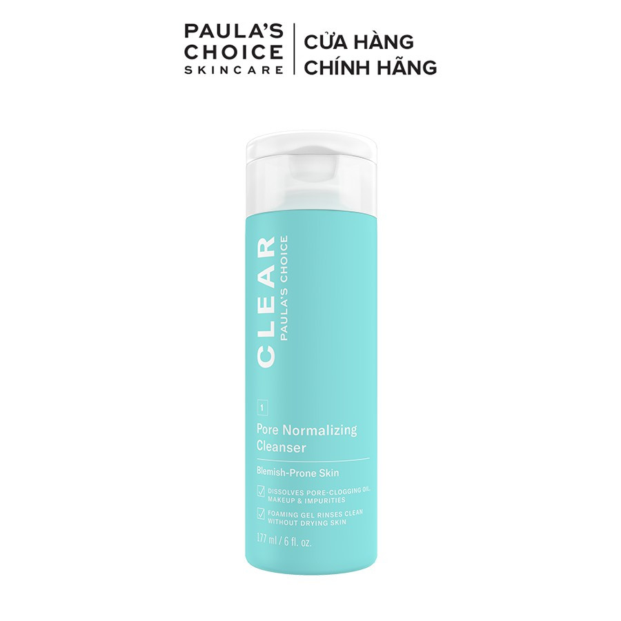 Sữa rửa mặt Paula’s Choice ngừa mụn, se khít lỗ chân lông 177ml - Pore Normalizing Cleanser