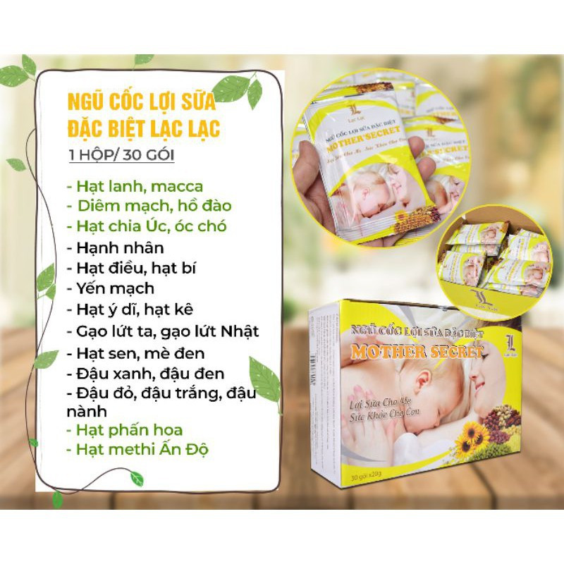 NGŨ CỐC SIÊU LỢI SỮA - LẠC LẠC (30 gói x 20g))