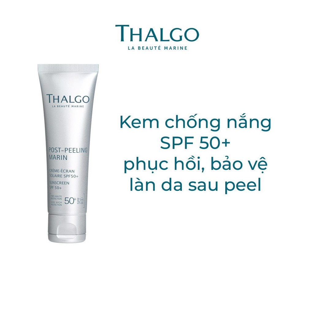 [Đại lí] Kem chống nắng và phục hồi da, phù hợp làn da sau peel THALGO 50ml - Suncreen SPF 50+