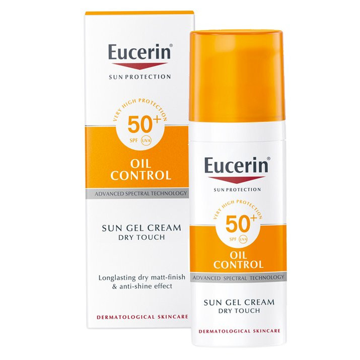 Kem Chống Nắng Eucerin Cho Da Nhờn & Mụn 50ml/Sun Gel-Creme Oil Control Dry Touch SPF 50+ UVB UVA