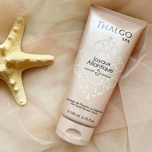 Gel tắm và tẩy tế bào chết toàn thân cao cấp THALGO 200ml - Joyaux Atlantique Pink Sand Shower Scrub