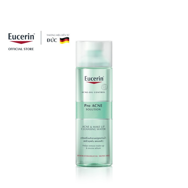 Nước Tẩy Trang Eucerin Dành Cho Da Hỗn Hợp, Da Dầu Nhờn Mụn 200ml - Pro ACNE Solution Acne & Make Up Cleansing Water