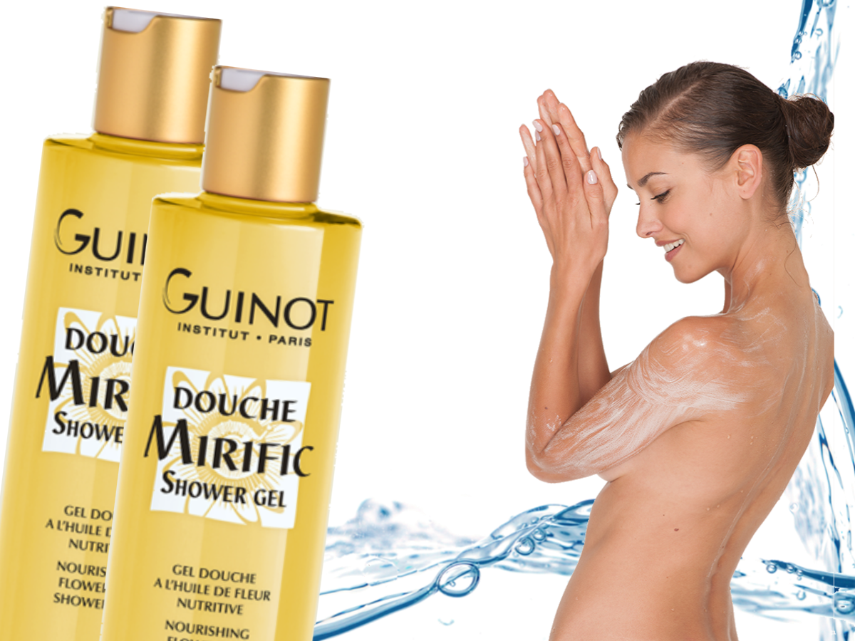 Douche Mirific - Gel tắm với chiết xuất dầu hoa tự nhiên