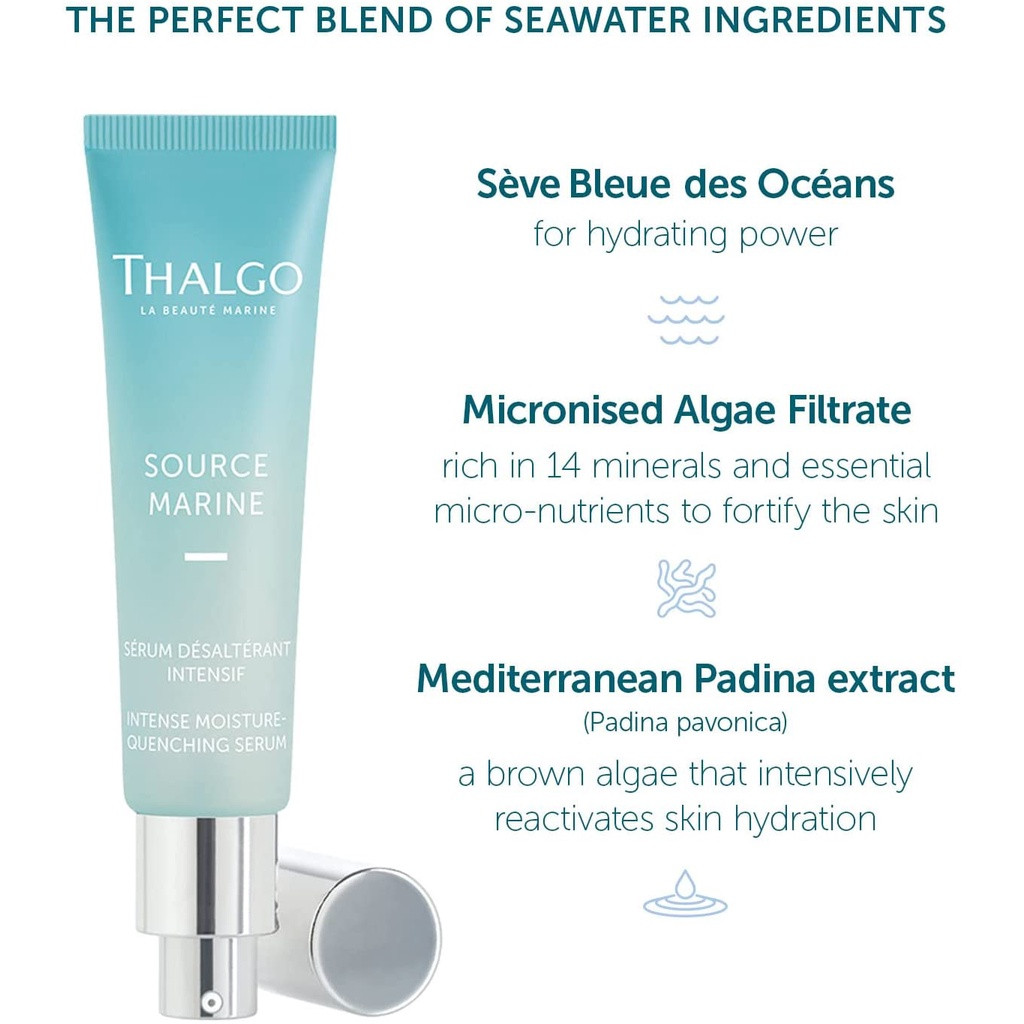 [Đại lí] Serum cấp nước, chống lão hóa, rạng rỡ làn da THALGO 30ml - Intense Moisture Quenching Serum
