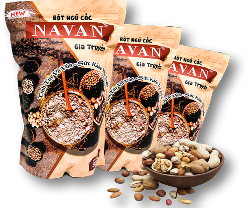 COMBO 3 GÓI NGŨ CỐC NAVAN GIA TRUYỀN (215K/túi 800g/)