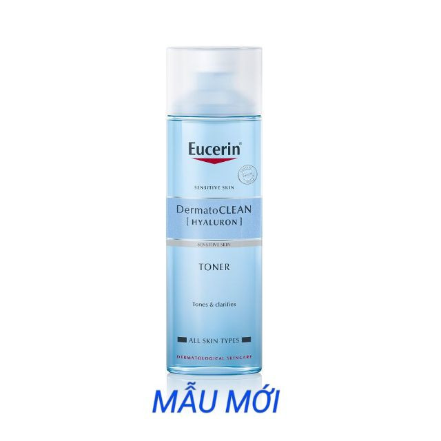 Nước Cân Bằng Eucerin Dưỡng Ẩm Cho Da Nhạy Cảm 200ml - DermatoCLEAN Hyaluron Toner