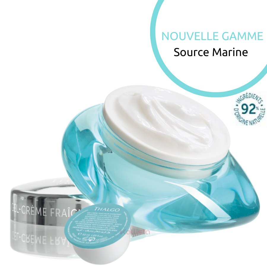 Kem cấp nước, phục hồi, sáng da THALGO 50ml - Hydrating Cooling Gel-Cream