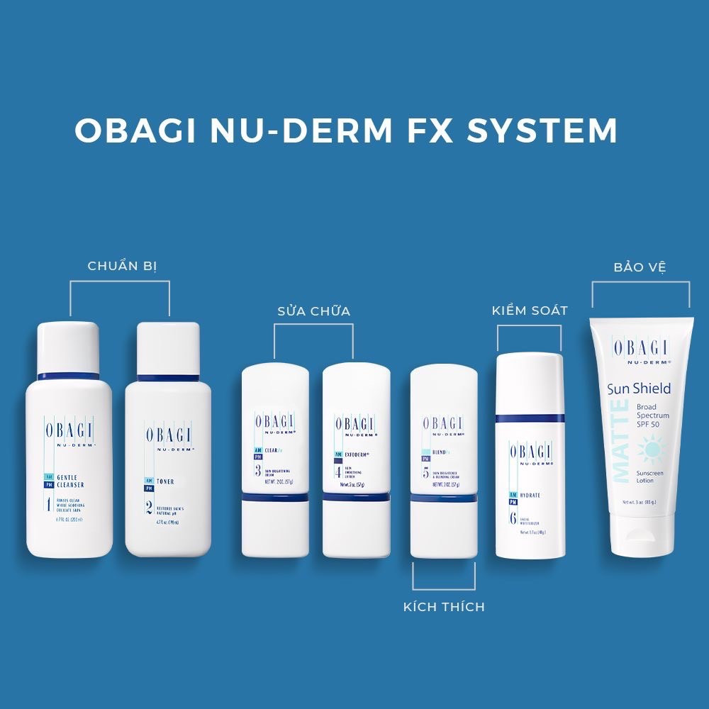 Bộ Obagi Nuderm trị nám tàn nhang 7 món