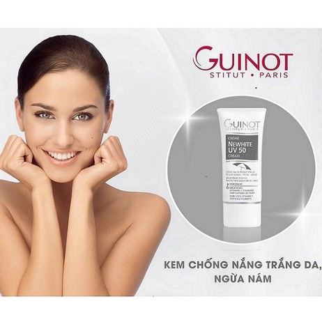 Kem chống nắng bảo vệ và làm trắng da GUINOT 30ml - Newhite UV 50 Cream