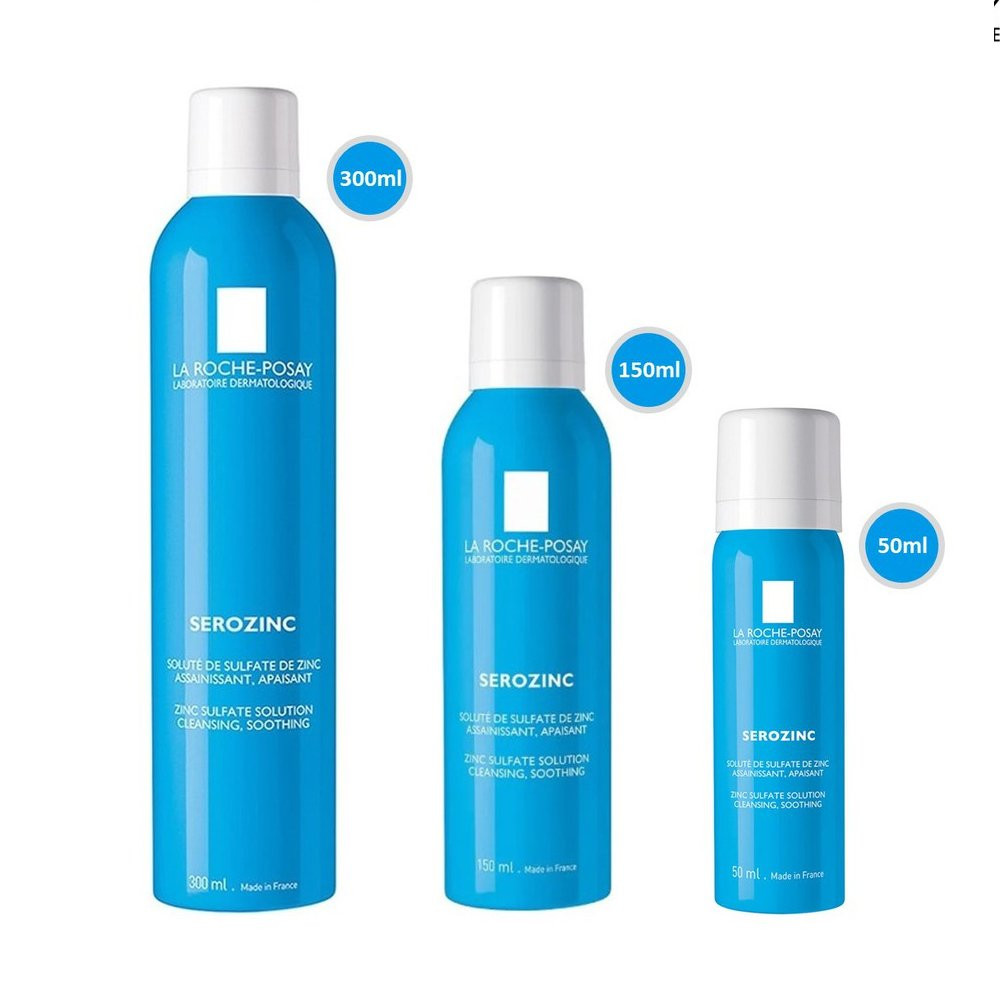 Xịt Khoáng La Roche-Posay Làm Sạch & Dịu Da Dầu Mụn 150ml Serozinc Zinc Sulfate Solution Cleansing, Soothing