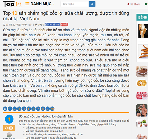 NGŨ CỐC KÍCH LỢI SỮA MIN MIN® 30 vị HẠT