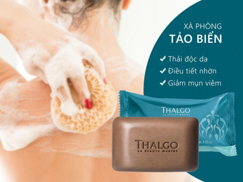 Marine Algae Cleansing bar - Xà phòng tảo biển làm sạch sâu nhờn, mụn