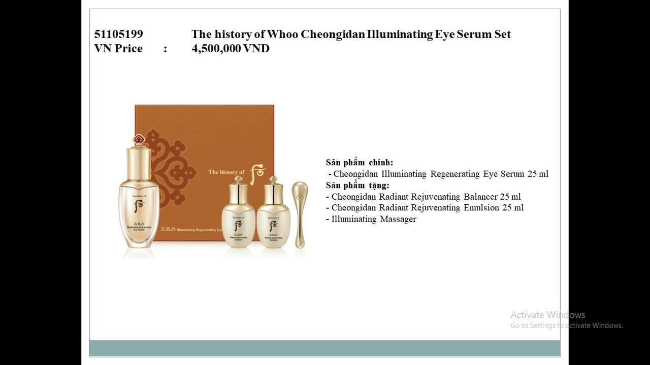 The history of Whoo Cheongidan Illuminating Eye Serum Set