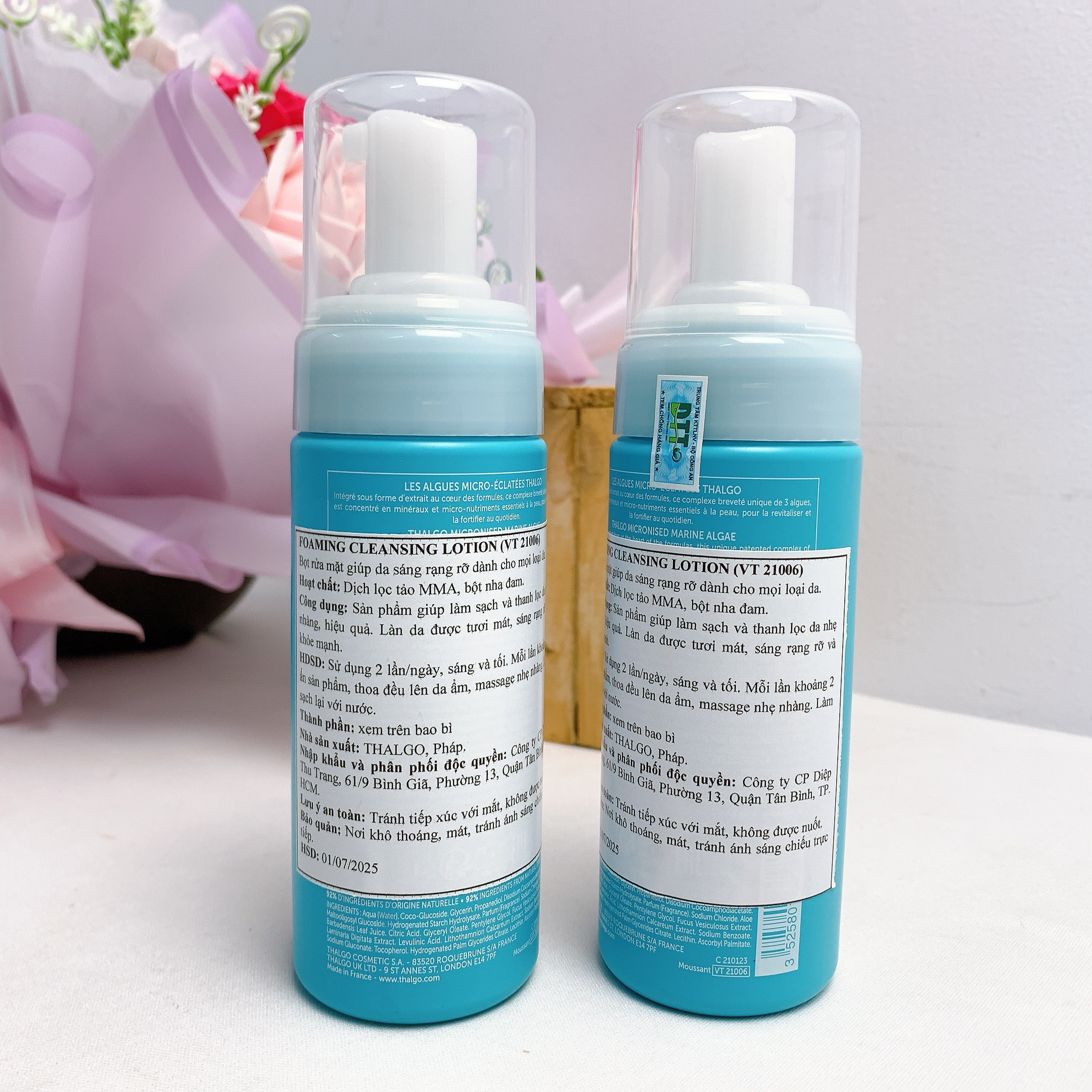 [Đại lí] Bọt rửa mặt dành cho da dầu, hỗn hợp THALGO 150ml - Foaming Cleansing Lotion