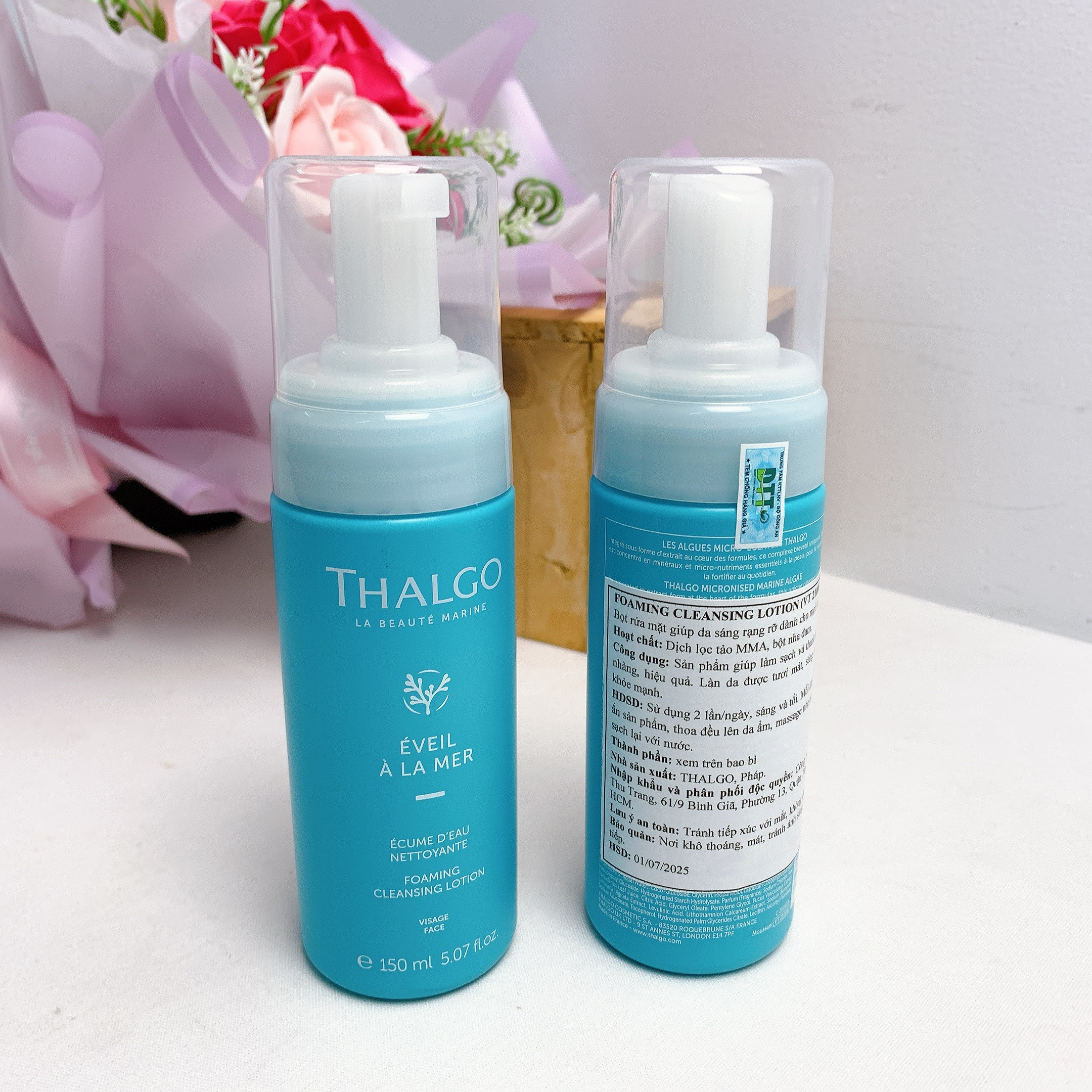 [Đại lí] Bọt rửa mặt dành cho da dầu, hỗn hợp THALGO 150ml - Foaming Cleansing Lotion