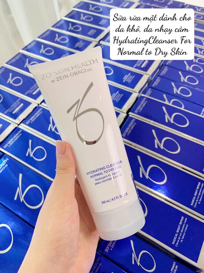 Sữa rửa mặt cho da thường, da khô Zo Skin Health Hydrating Cleanser 200ml