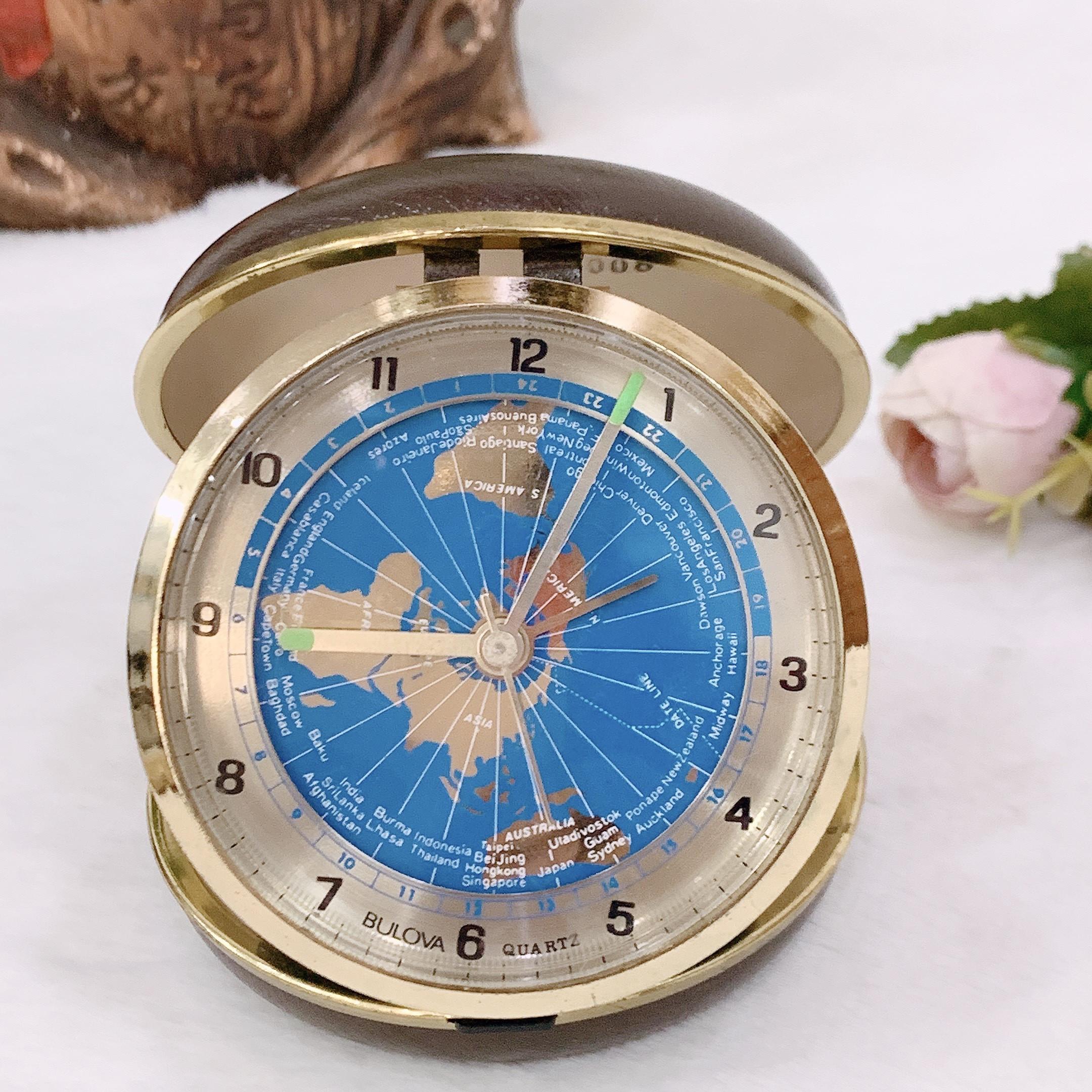 Đồng hồ để bàn Bulova Quartz vintage