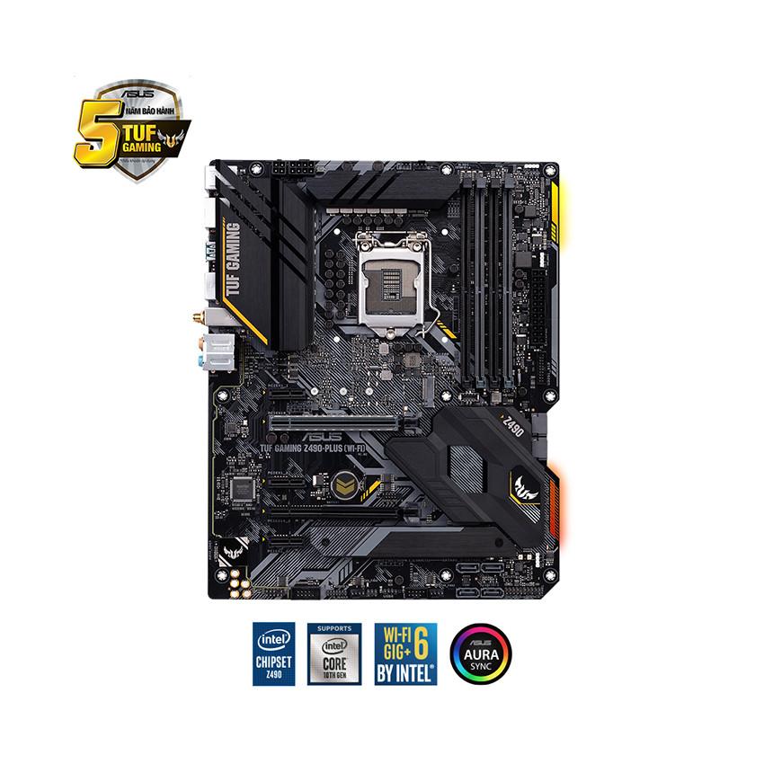 Mainboard ASUS TUF Gaming Z490-PLUS (WI-FI) (Intel Z490, Socket 1200, ATX, 4 khe RAM DDR4)