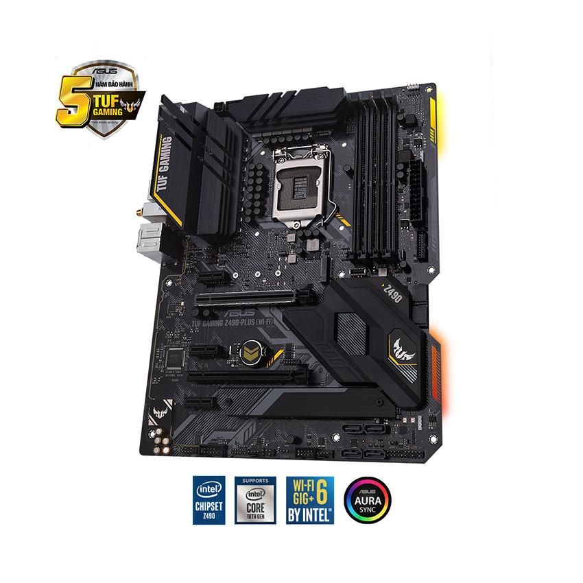 Mainboard ASUS TUF Gaming Z490-PLUS (WI-FI) (Intel Z490, Socket 1200, ATX, 4 khe RAM DDR4)