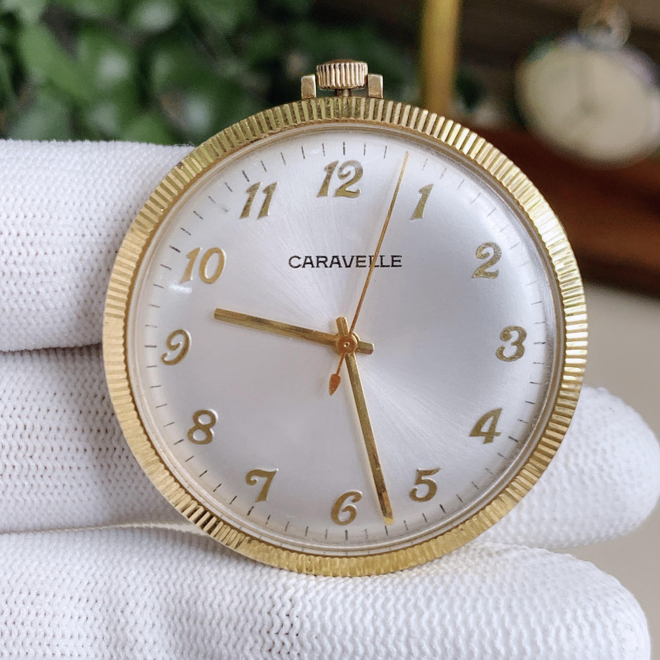 Đồng hồ quả quýt bỏ túi Caravelle