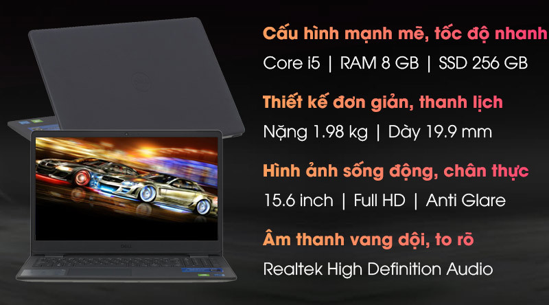 Laptop Dell Vostro 3500A P90F006V3500A (I5 1135G7/4Gb/256Gb SSD/ 15.6" FHD/MX330 2GB / Win10/Black)