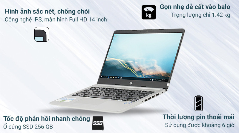 Laptop HP 348 G5 i3 7020U/4GB/256GB/Win10 (7XJ62PA)