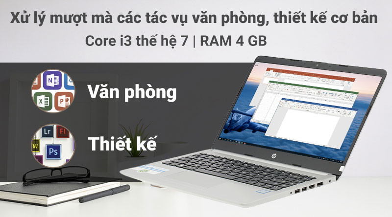 Laptop HP 348 G5 i3 7020U/4GB/256GB/Win10 (7XJ62PA)