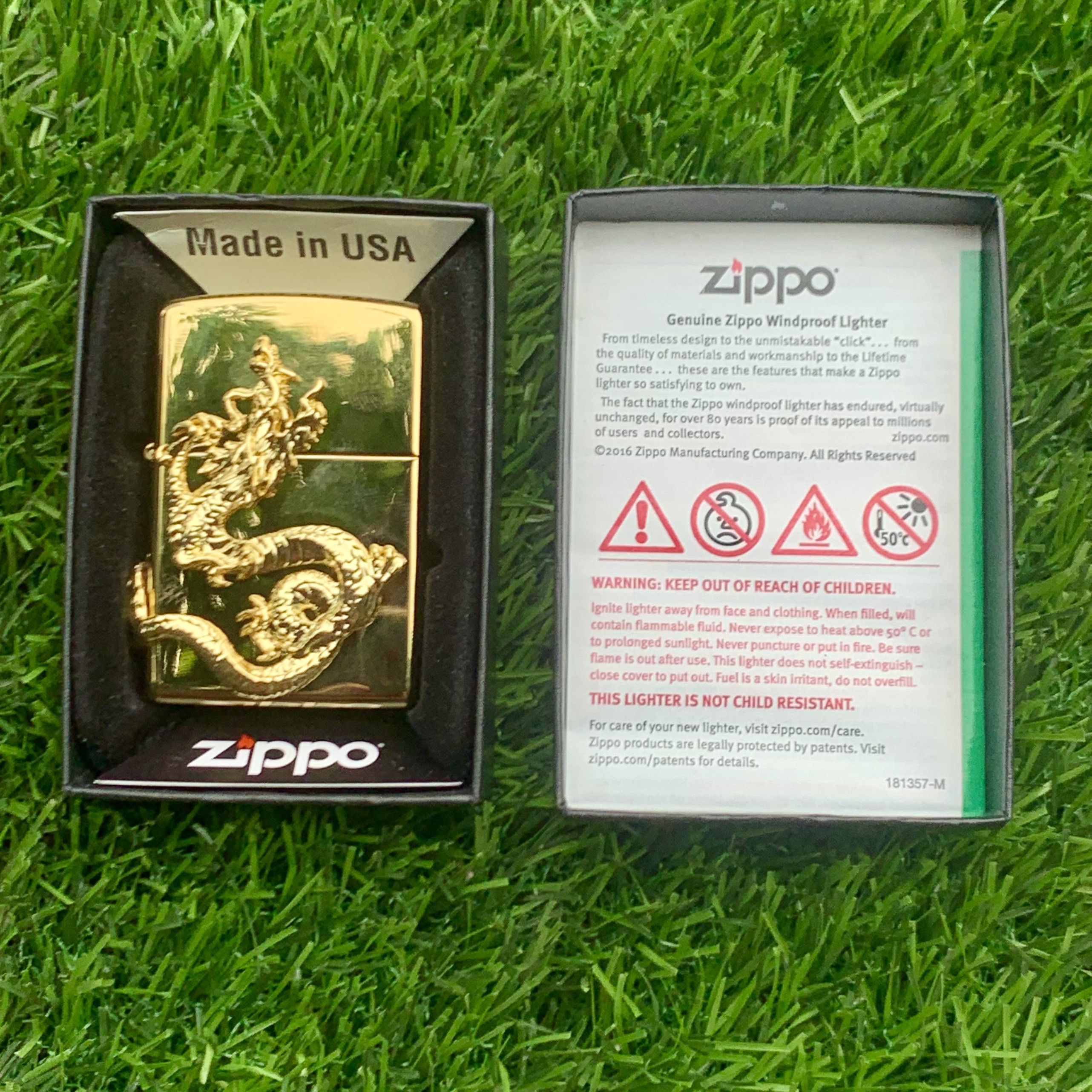 Bật lửa Zippo USA rồng vàng độc đáo