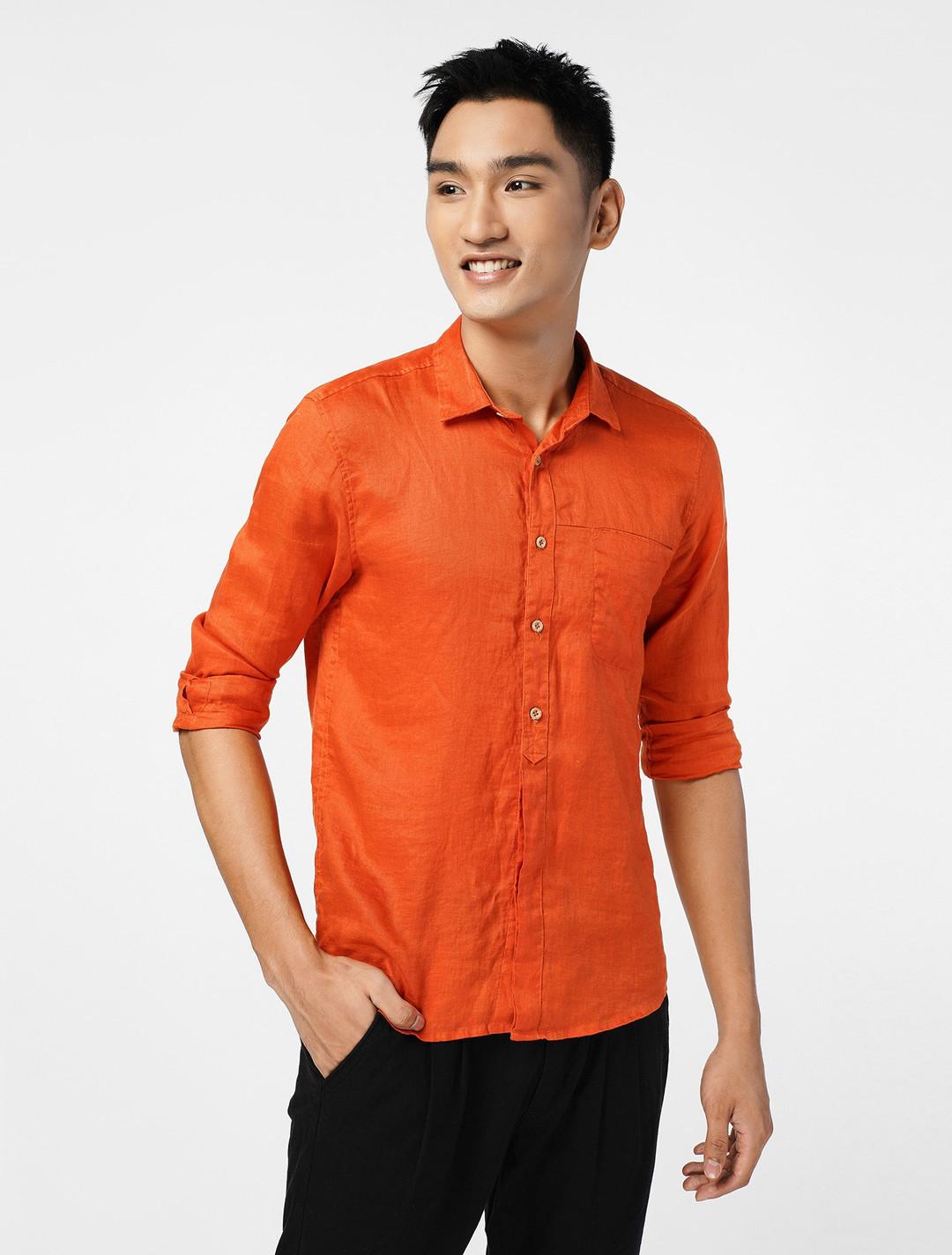 Áo sơ mi nam linen mỏng