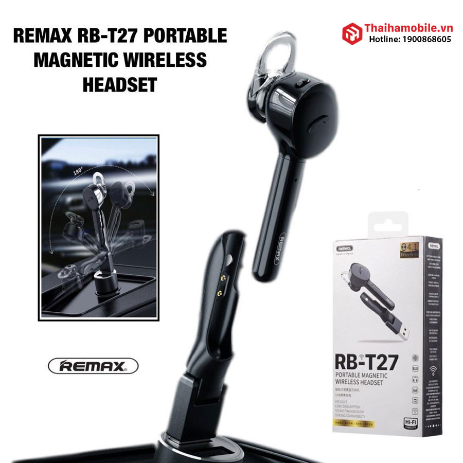 Tai nghe nhét tai Bluetooth Remax RB-T27 chính hãng