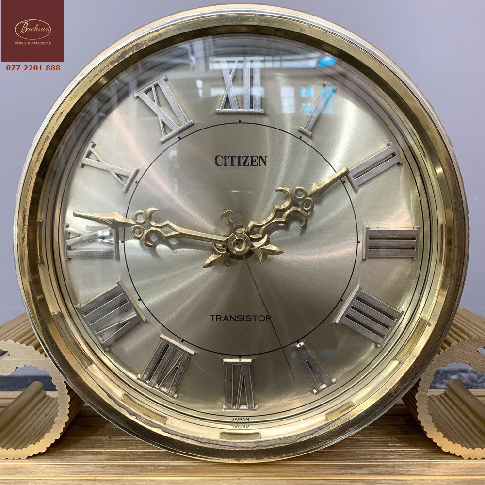 Đồng hồ để bàn vai bò Citizen máy quartz