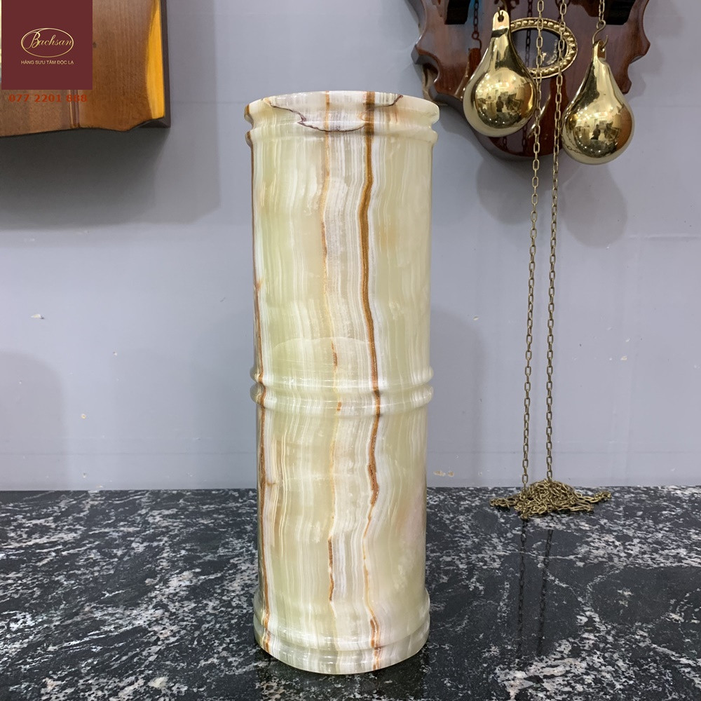 Ống trúc đá ngọc Onyx đẹp long lanh