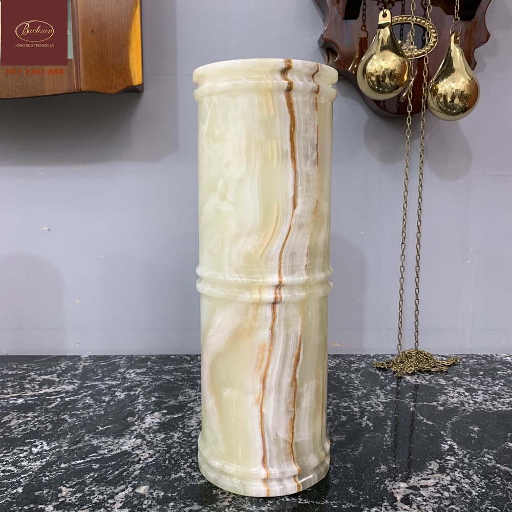 Ống trúc đá ngọc Onyx đẹp long lanh