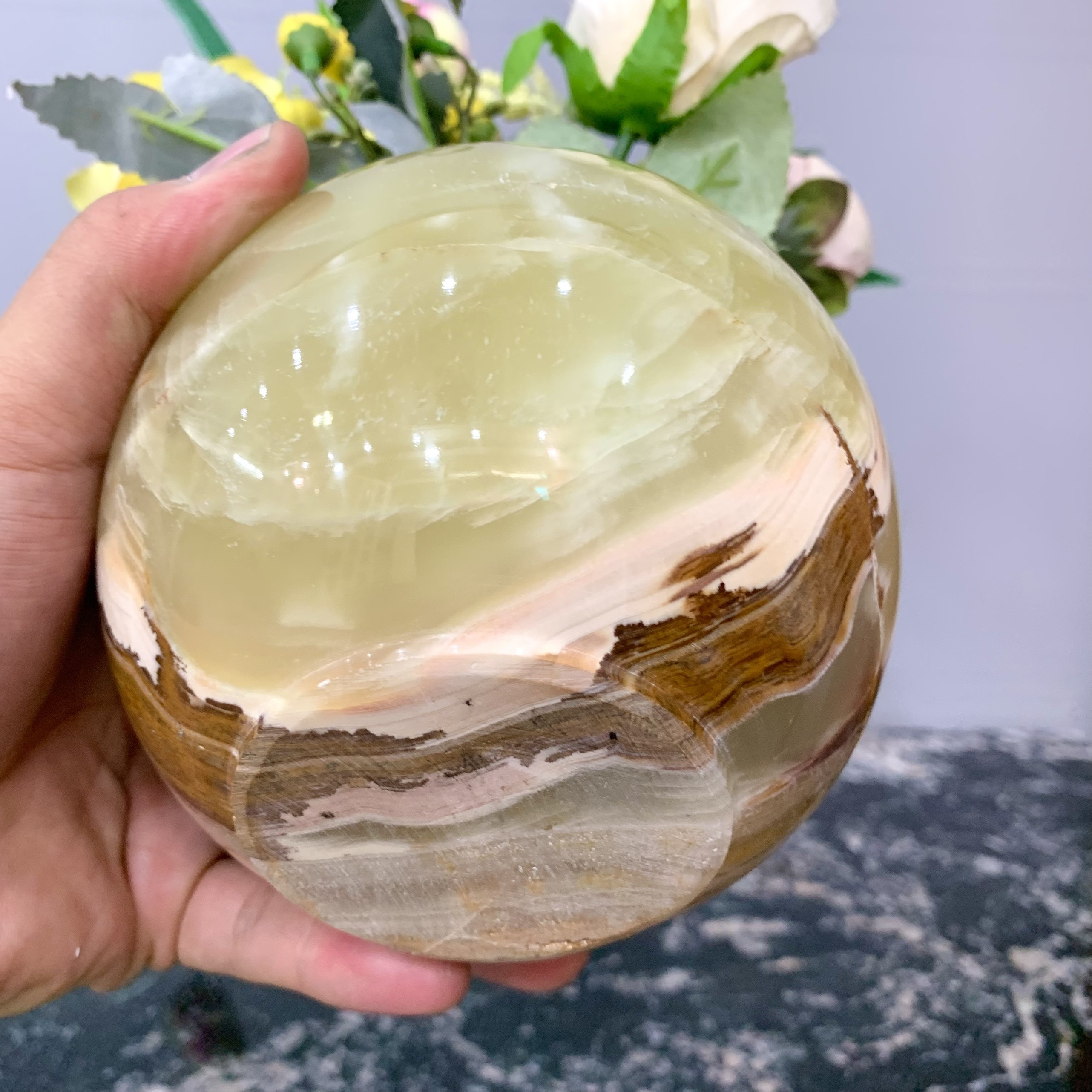 Bình đá ngọc Onyx đẹp long lanh