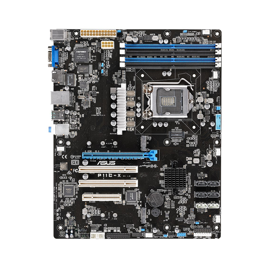 Mainboard Asus P11C-X/AUDIO (Intel C242, LGA 1151, 4 Khe Cắm Ram DDR4)